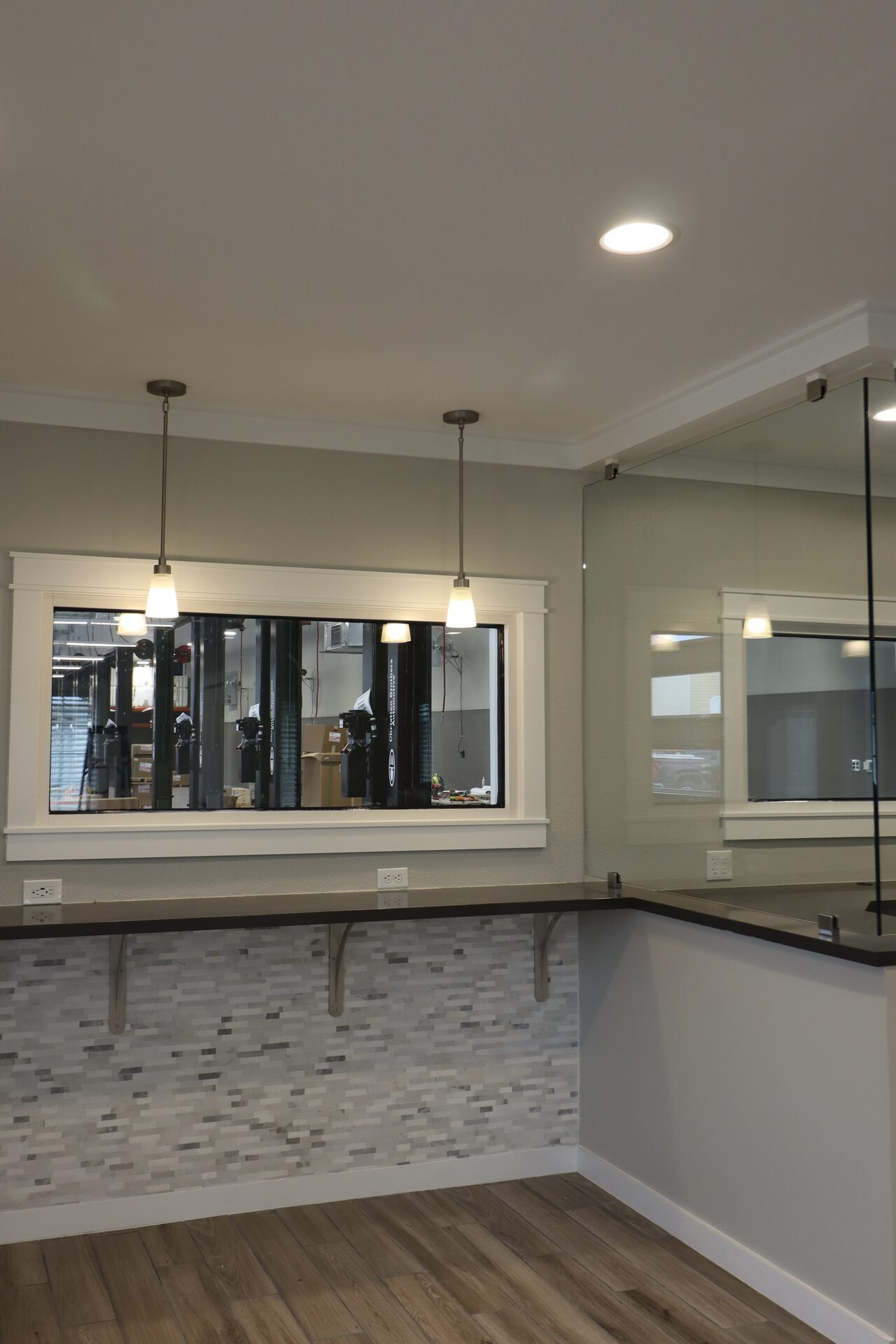 Newly wired residential remodel with modern lighting